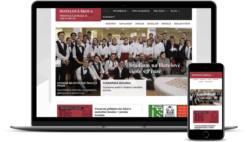 Web Střední hotelová škola